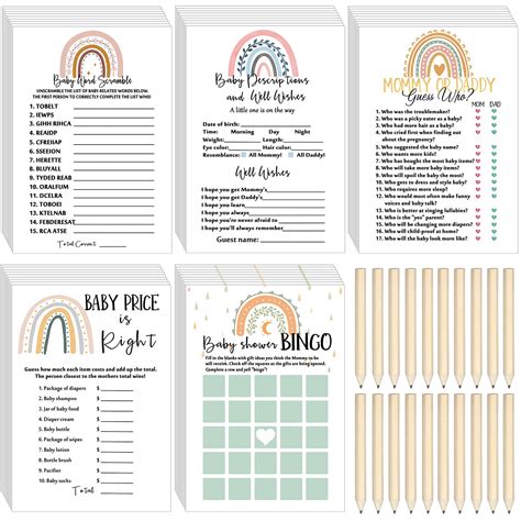 boho baby shower games